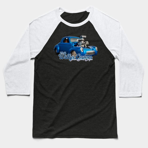 1941 Willys Custom Pro Street Coupe Baseball T-Shirt by Gestalt Imagery